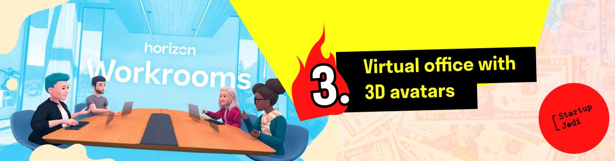 3.  Virtual office with 3D avatars