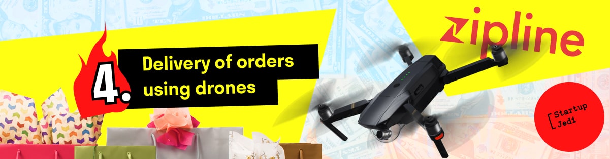 4. Delivery of orders using drones