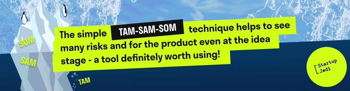 The simple TAM-SAM-SOM technique helps to see many risks and for the product even at the idea stage —  a tool definitely worth using!